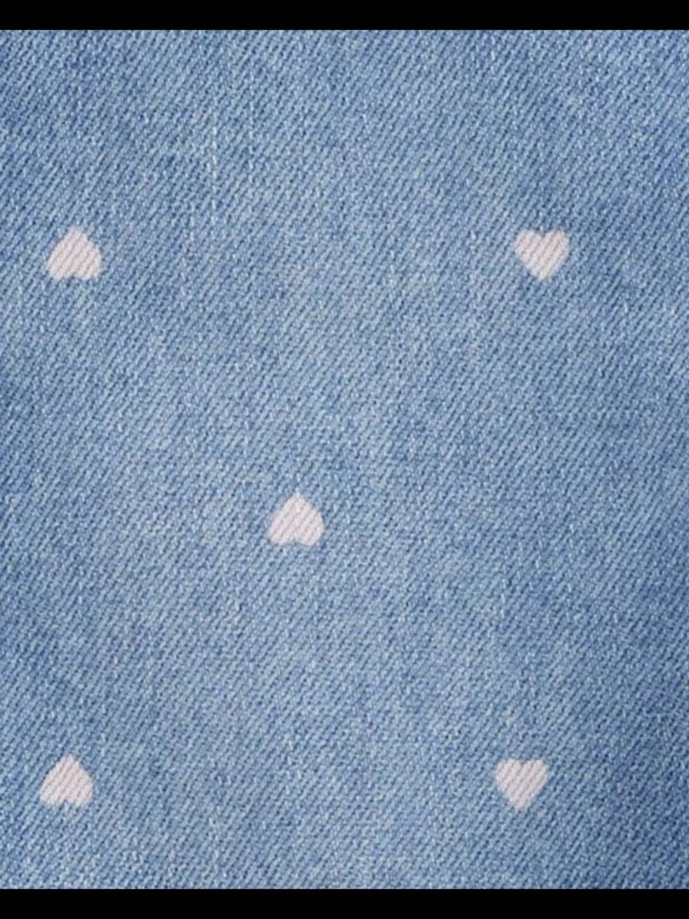 OshKosh B'gosh Light Blue Denim Overalls with Heart Bib - Picture 3 of 7